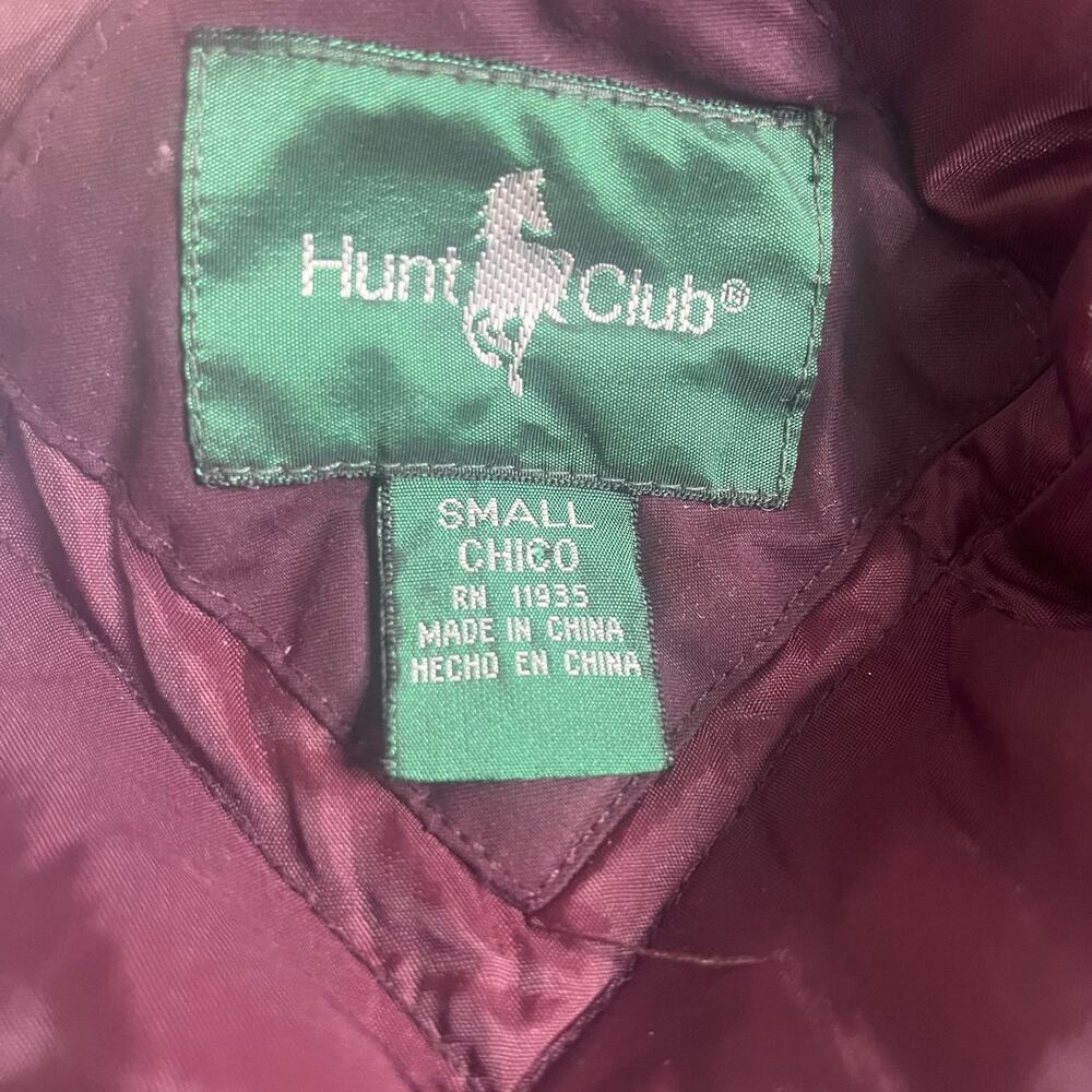 Hunt Club Parka Coat Women’s Small Maroon Faux Fur Hood Drawstring Waist Winter - Picture 4 of 15